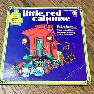 Vintage Little Red Caboose
Children's Story 45 RPM Vinyl LP
Record Peter Pan